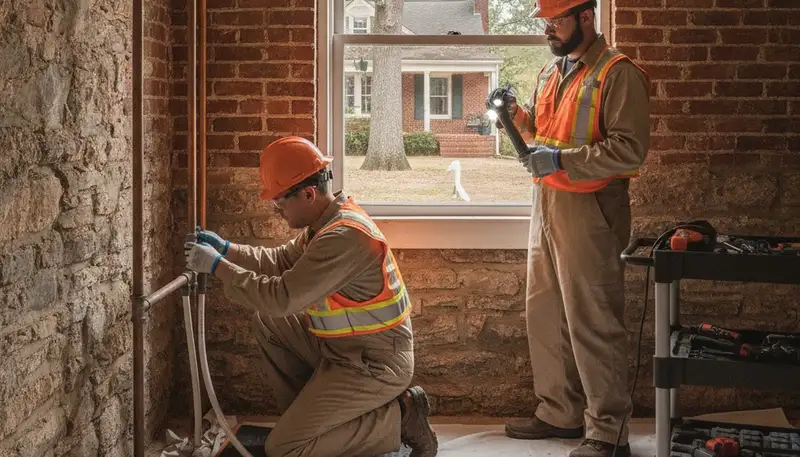 Plumber repairing pipe in Nashville, TN for plumbing repair service