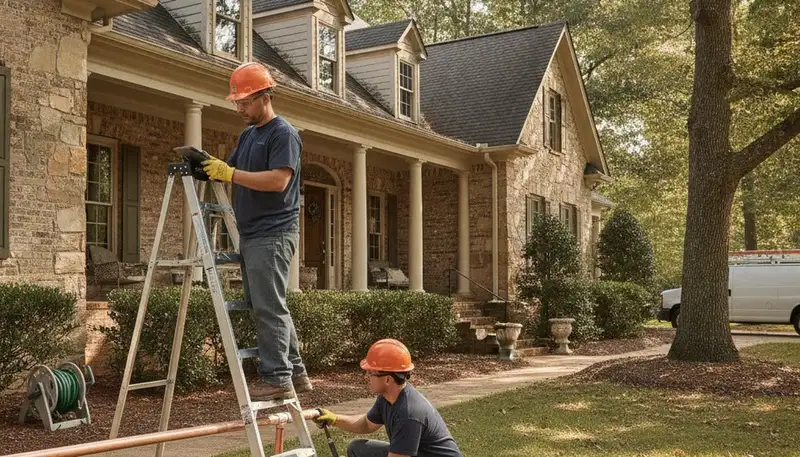 Plumbing repair technician serving Nashville, TN with professional pipe and leak repair service