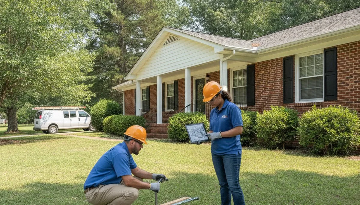Nashville, TN plumbing repair technician fixing a leak for a local home service call