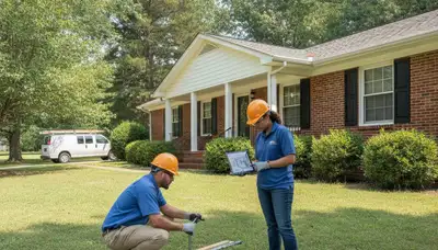 Nashville, TN plumbing repair technician fixing a leak for a local home service call
