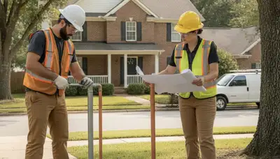 Nashville, TN plumber repairing a residential pipe for plumbing repair service