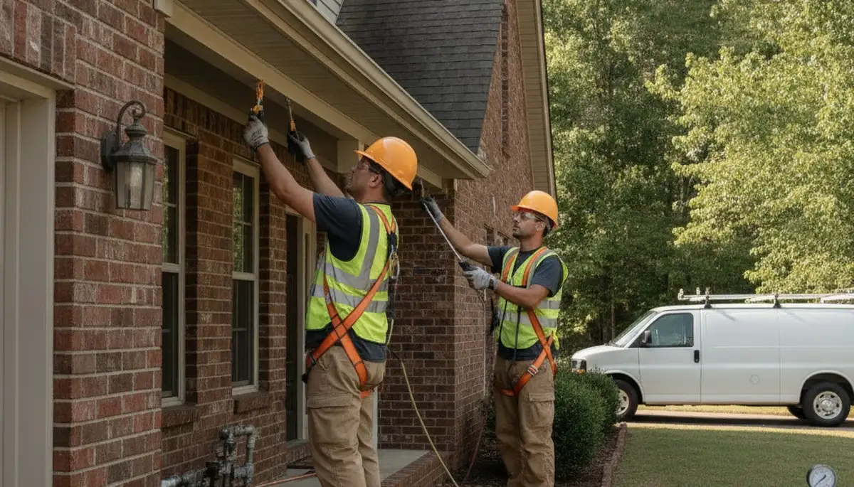 Plumber repairing pipes in Nashville, TN for plumbing repair service