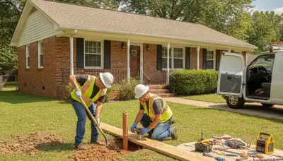 Plumber repairing a sink in Nashville, TN for fast plumbing repair service