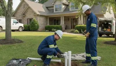 Plumber repairing pipe in Nashville, TN for plumbing repair service