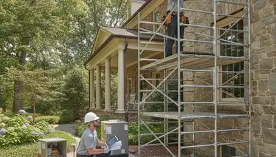 Nashville, TN plumbing repair technician servicing a residential pipe leak