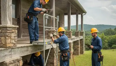 Plumber repairing a leak in Nashville, TN for plumbing repair service
