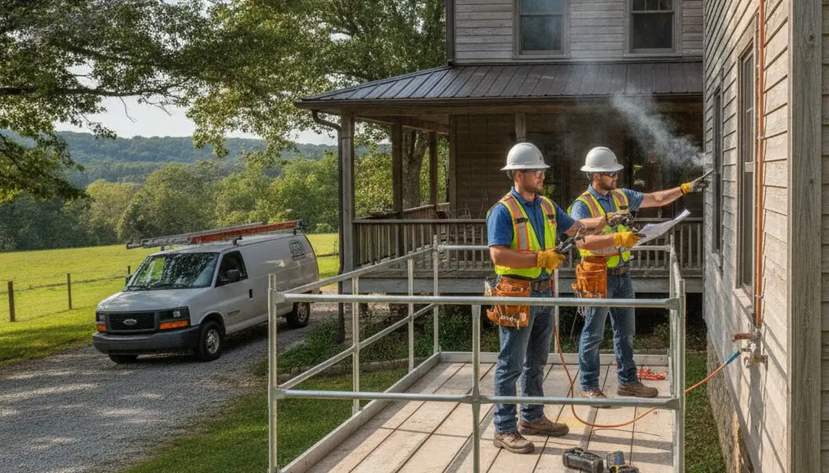 Plumber repairing a pipe in Nashville, TN for plumbing repair service