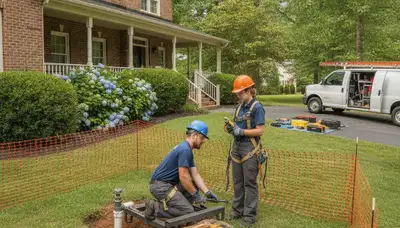 Plumber repairing a pipe in Nashville, TN for professional plumbing repair services