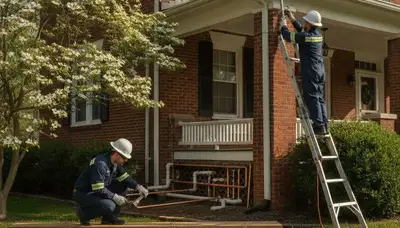 Plumber repairing a pipe in Nashville, TN for plumbing repair service