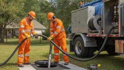 Nashville, TN plumber pumping septic tank for home maintenance service