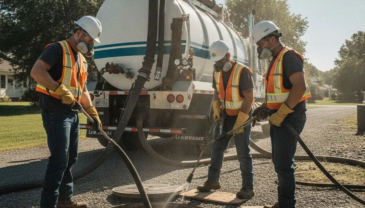 Nashville, TN plumber cleaning septic tank for reliable home plumbing maintenance